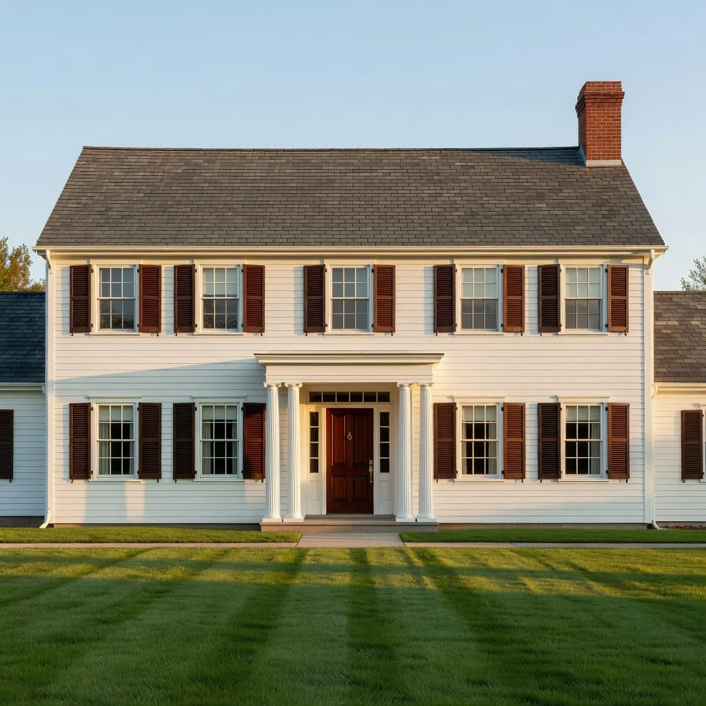 Traditional / Colonial home exterior — visualized with DecorAI