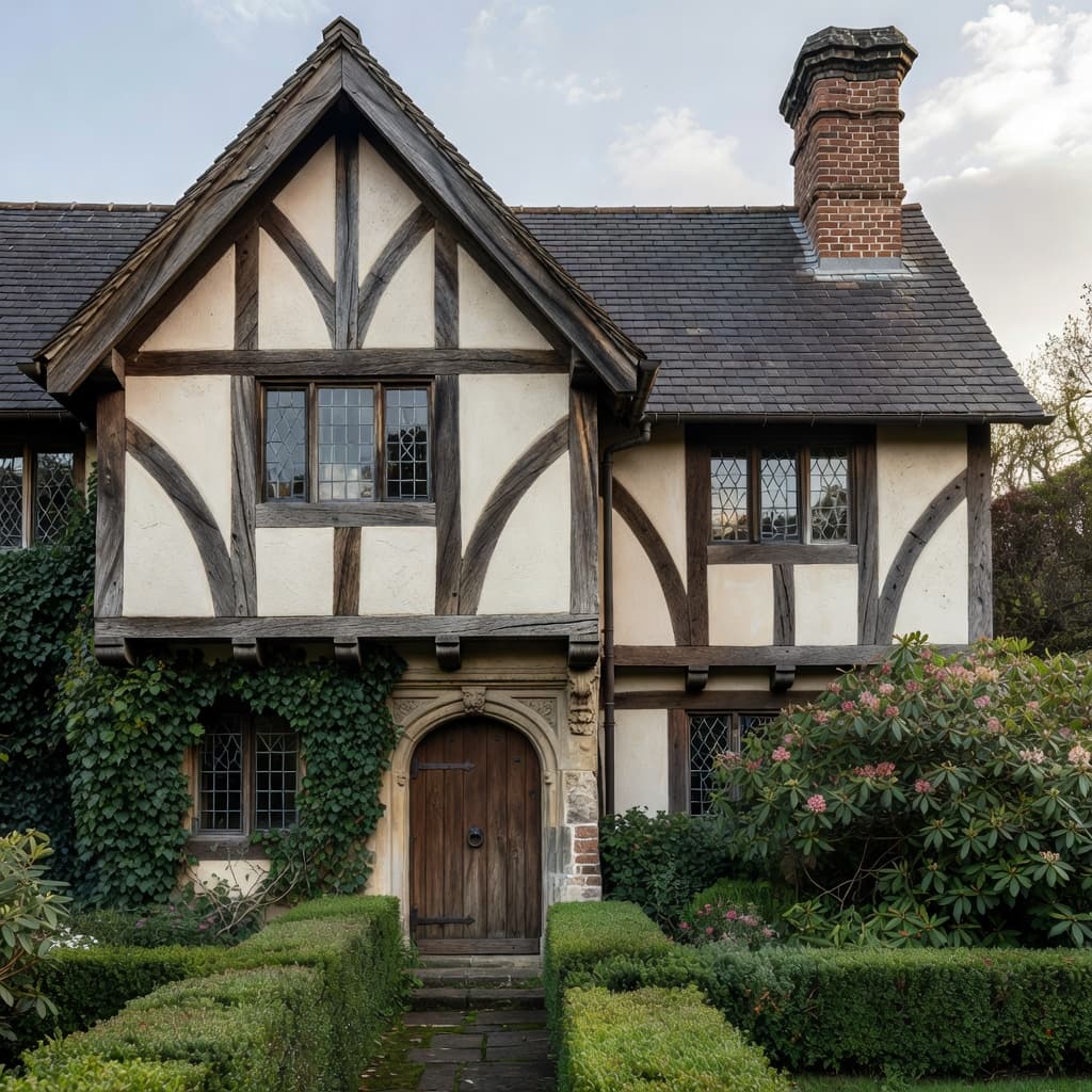 Tudor home exterior — visualized with DecorAI